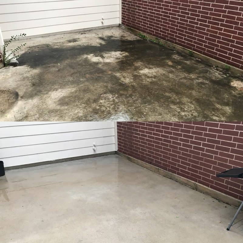 professional concrete patio pressure wash