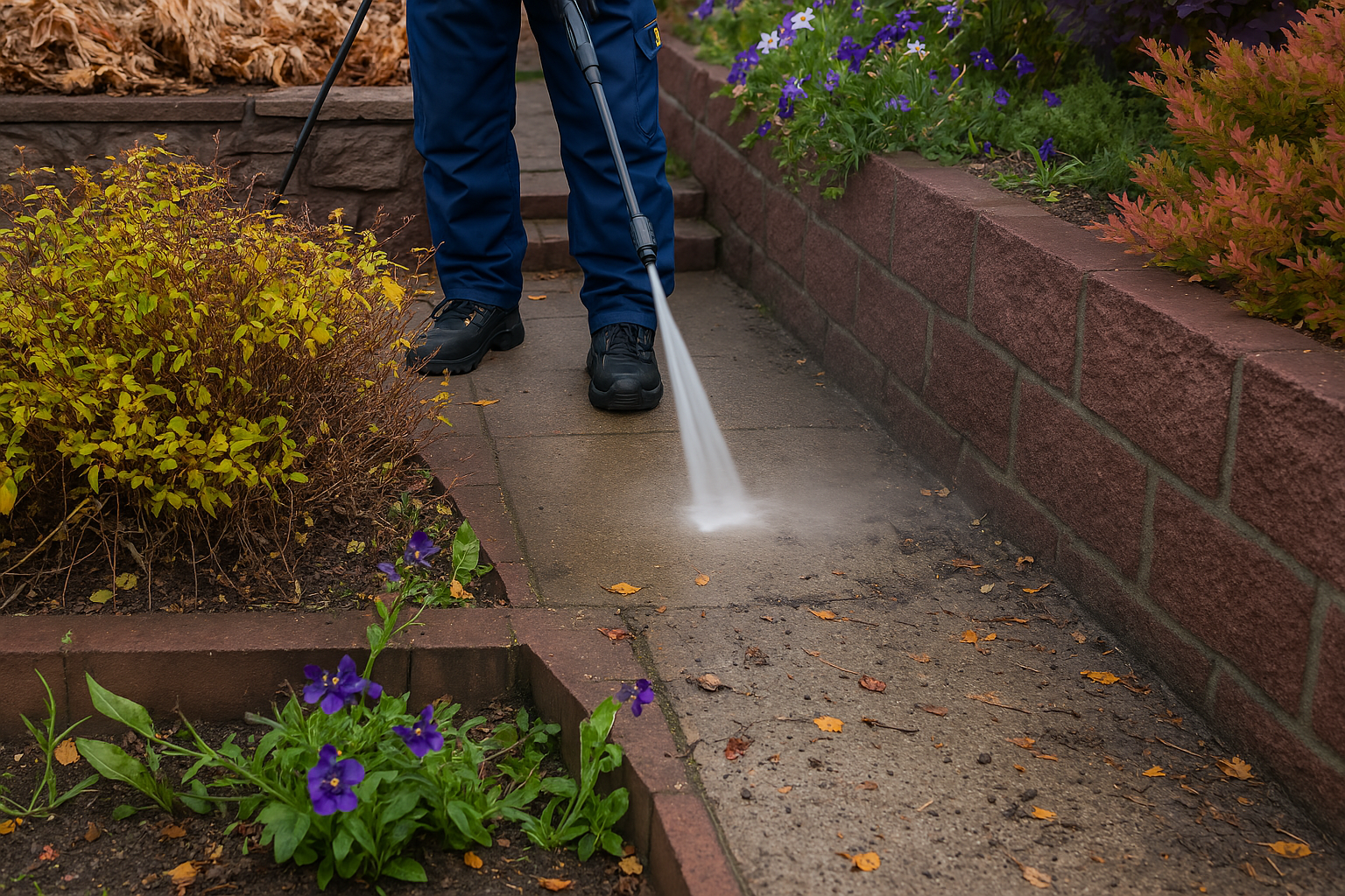 man washes garden path with high pressure washer autumn work garden 332246 704 1.png